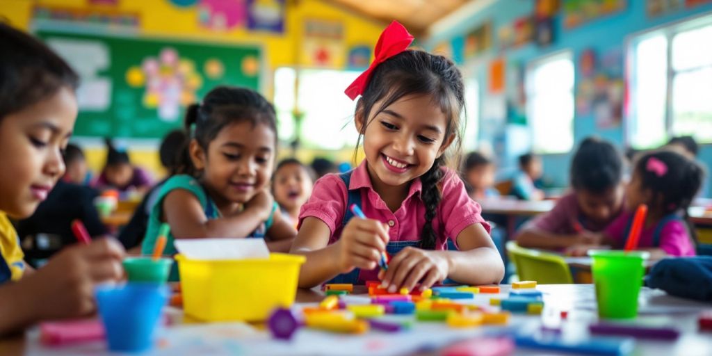 Kelas SMP 4 Nabire dengan siswa aktif belajar.